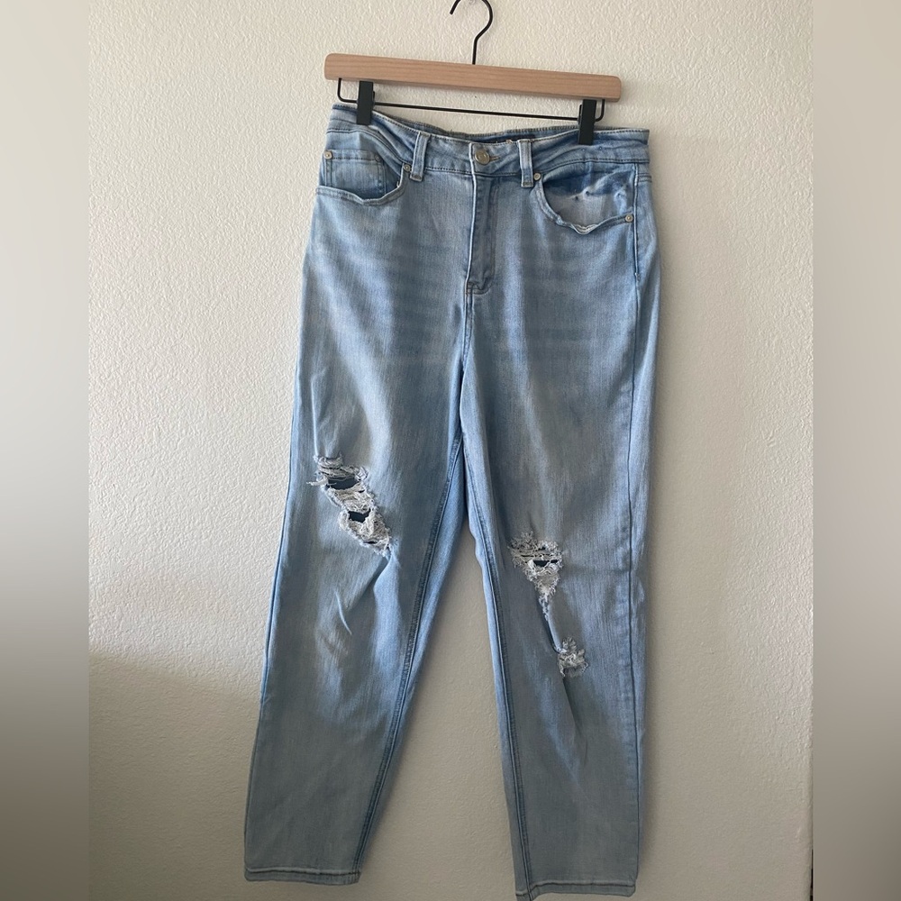 Indigo Rein, Ripped Straight Leg Jeans